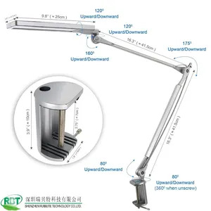 Led Dimmable Lamp RBT 8W Dimmable Led Table Lamp Inductive Swing Arm Clamp Lamp