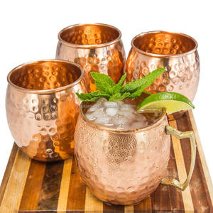 Polished Copper <b>Mugs</b> with Spoon,Straws,Shot - Product Image 2