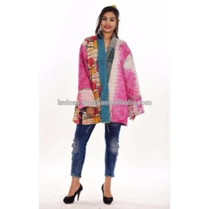 Vintage Cotton <b>Kantha</b> <b>Jacket</b> Quilted <b>Jacket</b> Manufacturer - Product Image 1
