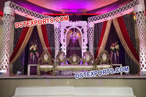 โบราณStageชุดปากีสถานงานแต่งงานเวทีตกแต่งแบบดั้งเดิมงานแต่งงานเวที - Product Image 6