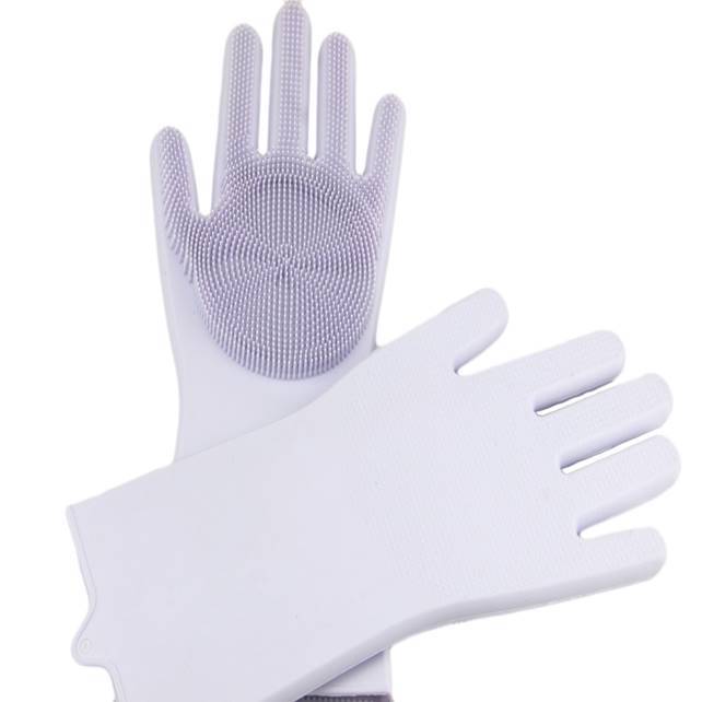 Kitchen 1 Pair Household Gloves, Silicone Dish Cleaning Gloves, Dishwashing Gloves