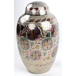 Urnes funéraires classiques en métal laiton/aluminium gravées en forme de dôme de 4 pouces pour cendres humaines adultes, style américain/européen - Product Image 4