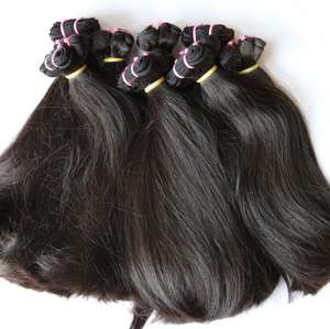 Paquets de tissage de cheveux humains double tirage vietnamiens naturels soyeux et droits avec emballage de qualité supérieure - Product Image 1