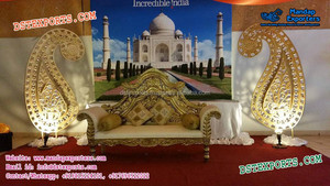 FRP Paisleys Traditional Wedding <b>Stage</b> Decoration Indian Wedding <b>Props</b> for Party and Reception for Wedding Reception <b>Stage</b> - Product Image 2