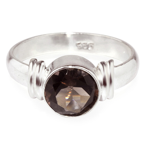 Magnifique Quartz fumé de forme ronde, bagues en argent Sterling 925, bijoux en argent 925, vente en gros, bijoux en argent 925 - Product Image 2