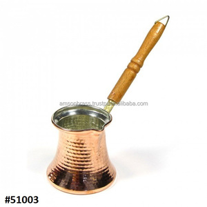 3 casseroles de café disney en métal et laiton, avec manche en bois, style marbré, turque - Product Image 2