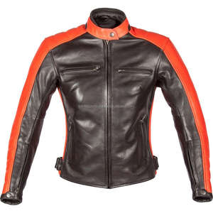 Chaqueta de Motociclista de Cuero Sintético con Rayas Rojas y Blancas Estilo Brad Pitt de Fight Club - Product Image 4