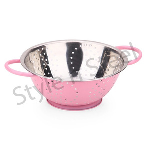 Ustensile de cuisine en acier inoxydable de grande quantité passoire à riz en métal et passoire à fruits et légumes passoire profonde couleur - Product Image 2