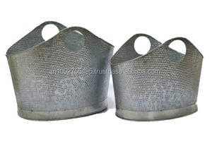 Maceta de Metal Galvanizado de Primera Calidad, Estilo Americano, para Plantas, Diseño Elegante, para Jardín, Patio, Hogar - Product Image 5