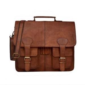 Retro Hunter 100% porte-documents pour ordinateur portable en cuir véritable Messenger Office Vintage formel bandoulière épaule marron sacs pour hommes et femmes - Product Image 1