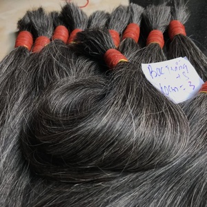Chất Lượng Hàng Đầu Màu Xám Đen Nguyên Liệu Việt Tóc Từ 100% Tóc Con Người Cho Tẩy Trắng Bán Buôn Với Giá Tốt Từ Việt Nam Tóc Nhà Máy - Product Image 1