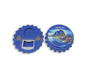 Ouvre-bouteille magnétique en PVC de haute qualité personnalisé OEM Design Art Déco Souvenir pour les touristes Aimant époxy pour réfrigérateur de forme personnalisée - Product Image 3