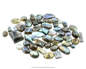 CENTRO DE PLATA Natural de tamaño libre, Labradoride, cabujón, piedras semipreciosas - Product Image 1