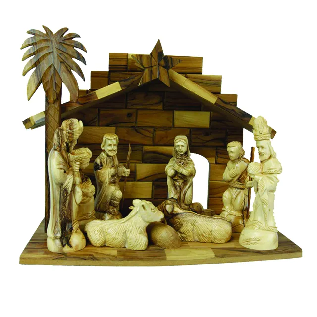 Oliven holz Bethlehem Weihnachts krippe Set Heiliges Land Geschenk