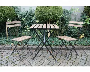 Outdoor Tuinmeubelen/Patio Acacia Houten Tafel En Stoel Bistro Set Fabriek Prijs Vietnam Bistro Set Tarno