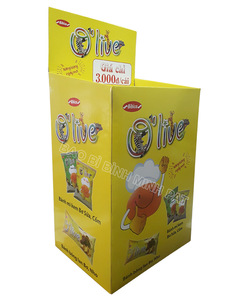 ถังขยะกระดาษแสดงขาตั้งกล่องพิมพ์แบบกําหนดเอง, จอแสดงผลถังกระดาษแข็งสําหรับเค้กและขนม - Product Image 2