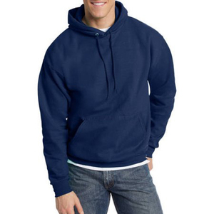 Sweat à capuche homme non doublé en coton mélangé personnalisable Style Hip Hop Tissu teint uni Hiver Logo personnalisé 330g - Product Image 1