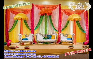 Décoration de scène élégante pour Walima et Sangeet musulmans, décoration de scène Mehandi, décorations de scène de mariage indien Mehandi, Royaume-Uni, États-Unis - Product Image 4
