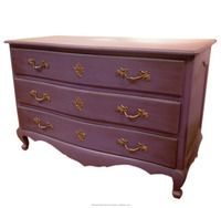 MUEBLES DE 3 cajones para el hogar, mueble francés de color amarillo, hecho por el fabricante de muebles de Indonesia Dwira Jepara