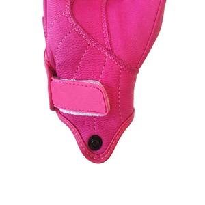 Nuevo color de rosa de cuero de las señoras de la motocicleta a prueba de viento cálido guantes diseño de logotipo personalizado mujeres Rosa guantes de seguridad Palma doble de cuero - Product Image 2