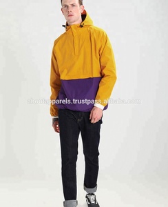 Nouvelle veste coupe-vent en nylon PVC 100% pour homme avec demi-zip et logo personnalisé - Product Image 4