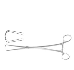 Pinzas de tenáculo Pozzi, pinzas uterinas Collin, instrumentos de ginecología rectos de 25cm, calidad alemana Mahersi - Product Image 1