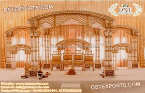 งานแต่งงานสีทอง delizio mandap กับมงกุฎดูแบบดั้งเดิมสีทอง mandap แต่งงาน delizio maharaja mandap USA USA - Product Image 6
