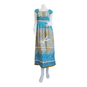 ดวงอาทิตย์ดอกไม้พิมพ์ชุดยาว,ชุดแม็กซี่,ชุดยาว - Product Image 3