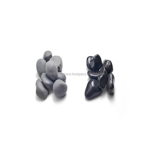 Galets de pierre naturelle super noirs de qualité supérieure, gravier décoratif pour aménagement paysager, roches de jardin, galets d'aquarium, fourniture d'usine - Product Image 2