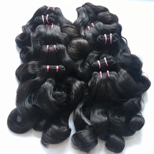 Super Double Drawn Hair Brazilian Hair Curly Weft Hair No <b>tangle</b> No Shedding - Product Image 3