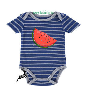 Mameluco de Bebé con Estampado de Lechero Rosa, Manga Corta, Algodón Orgánico, Unisex, Suave y Lindo, para Verano, con Botones a Presión - Product Image 3