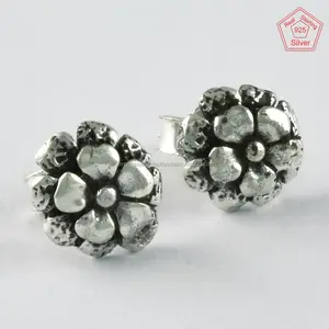 Boucles d'oreilles en argent sterling 925, bijoux indiens, petites offres, vente en gros, nouvelle collection - Product Image 1