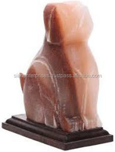 โคมไฟเกลือสุนัขแกะสลักด้วยมือจากฮวงจุ้ยธุรกิจโคมไฟสีชมพูผลิตจากเกลือของนักธุรกิจของขวัญสำหรับคนรักสุนัข - Product Image 5