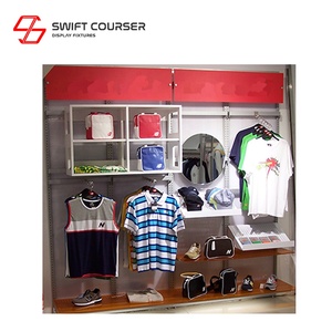 ชั้นวางเสื้อผ้าแบบติดผนัง ดีไซน์แนวตั้ง สำหรับจัดเก็บและโชว์สินค้าในคลังสินค้า - Product Image 5