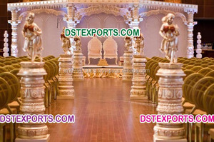 Fibra tallada pesada Jodha Akbar Mandap Tradicional Rajasthani Decoraciones DE BODA Mandap indio para bodas - Product Image 5