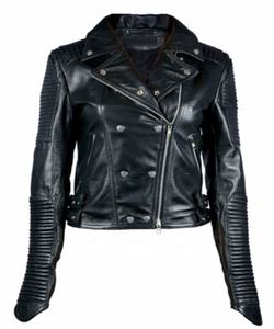 Chaqueta de Cuero para Mujer, Chaqueta con Botones y Tachuelas - Product Image 2