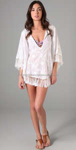 Pretty Fashion <b>Ladies</b> Attractive Luxury New Women Boho Floral Embroidered Fringed Hem Holiday Women Beach Sexy <b>Poncho</b> Dress Top - Product Image 2