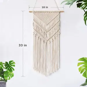 Handmade Macrame Wall Hanging 100% Organic Cotton Cords Natural Home Decor for Interior Design