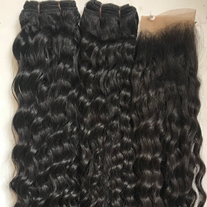 Armadura del pelo humano de la India rizado sin procesar virginal pelucas de cabello indio virgen cutícula alineada pelo - Product Image 2