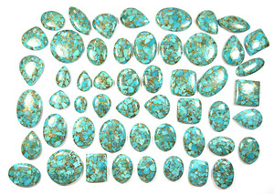 Cabochon de pierres précieuses naturelles, couleur cuivre turquoises, vente en gros, - Product Image 2