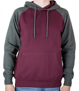 Sweat-shirt à capuche unisexe à manches raglan, tissu polaire de haute qualité, design imprimé uni tendance, sweats d'hiver pour hommes - Product Image 2