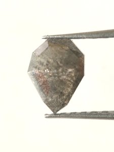 Diamante de sal y pimienta de forma elegante de tamaño de 1,50 quilates 100% diamante natural de forma antigua, diamante natural de sal y pimienta de corte elegante - Product Image 2