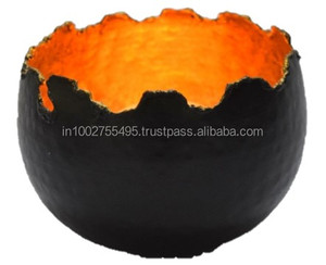 Bougie chauffe-plat en métal élégant fait à la main finition or noir Unique décor à la maison de noël fêtes d'anniversaire bougeoir IHA - Product Image 1