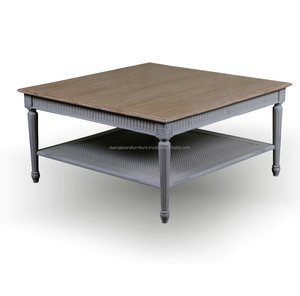 Meubles de table basse gris français d'Indonésie - Product Image 1