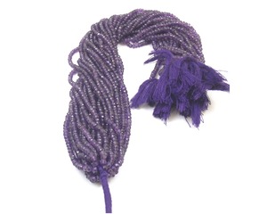 Natural Amethyst 3-4 mm Roundel Gemstone <b>Beads</b> Strand - Product Image 2
