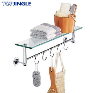 Industrial Design 2-Tier <b>Wall</b> <b>Mounted</b> Metal <b>Shelf</b> with Single Rail for Hotels and Apartments - Product Image 6