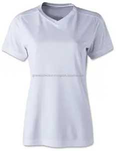 Maillot de football blanc uni pour femmes, maillot décontracté, tissu confortable, maillot pour femmes, usage domestique - Product Image 1