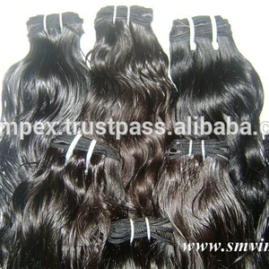 High Quality 12A Grade Human Hair premium high quality <b>machine</b> double waft indian hairs.Cuticle alaigned <b>Weaving</b> hair From India - Product Image 3