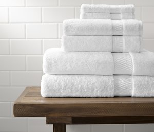 Avior Industries Pvt LTD Fabricante directo India 100% Algodón Ecológico Absorbente Secado rápido Súper Suave Juegos de toallas de baño blancas - Product Image 3