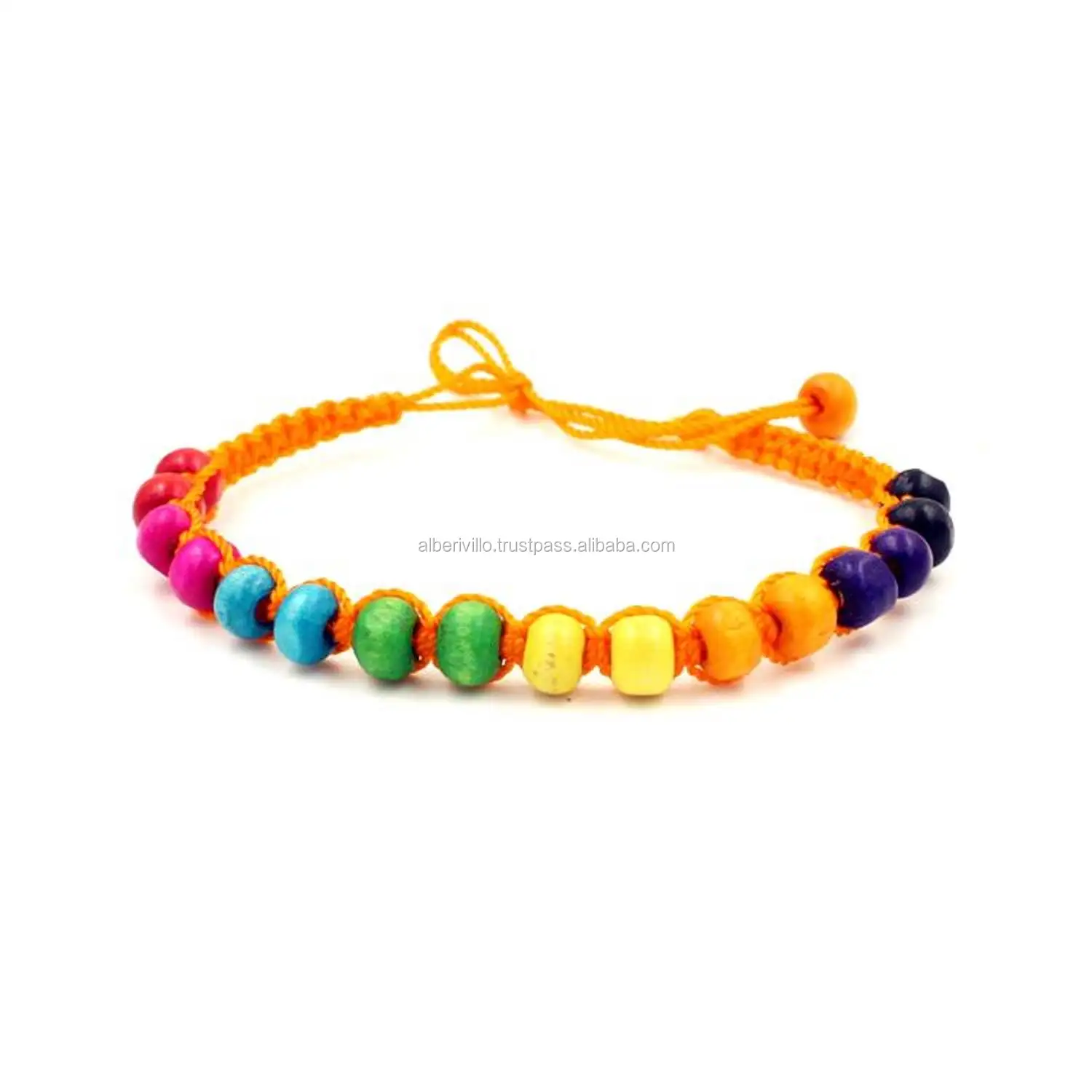 Bracelet de perles colorées tressées simples Bracelets en macramé en coton Bracelets de bijoux en perles Bijoux de mode d'Inde